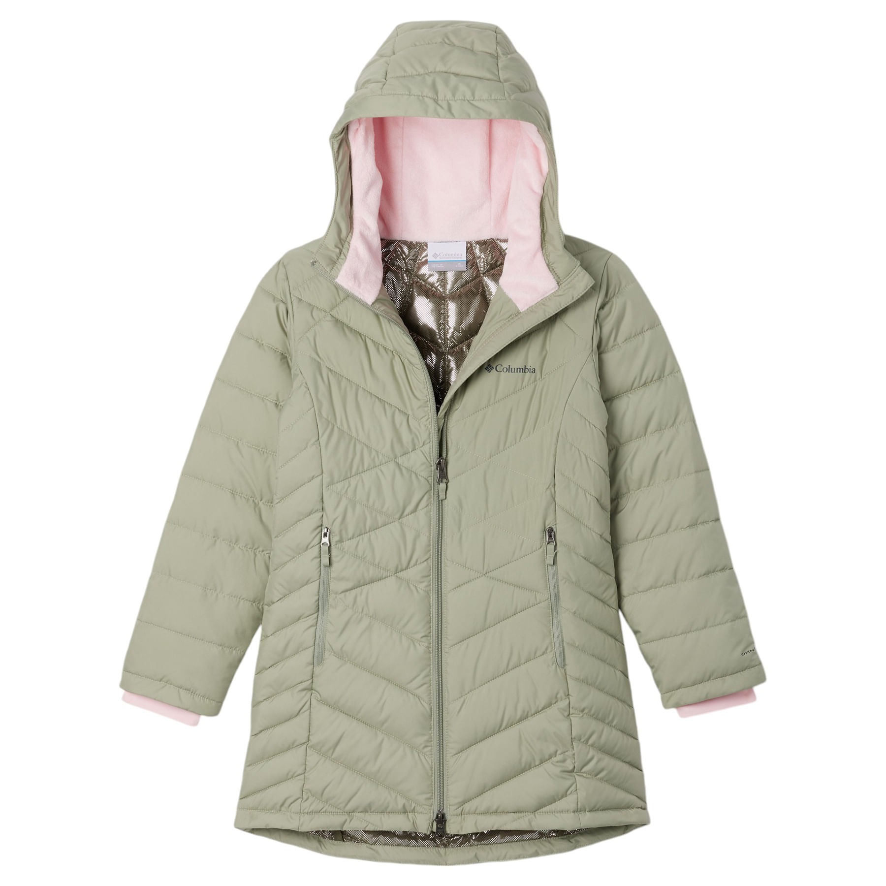 Columbia Heavenly II Hooded Long Jacket - Girls' Safari