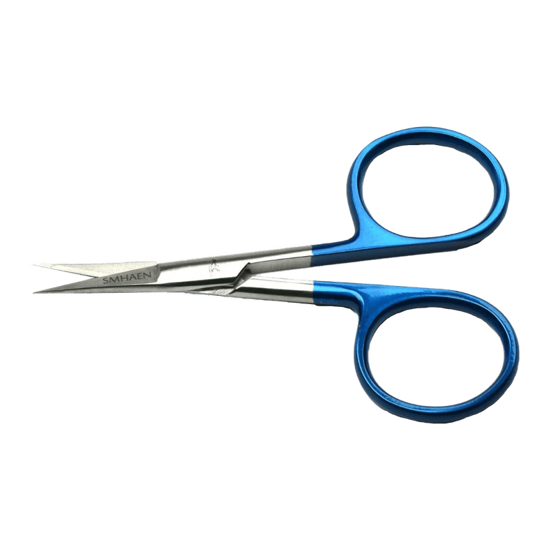 Hareline-Dubbin-Smhaen-Tungsten-Carbide-4--Straight-Scissors-Blue