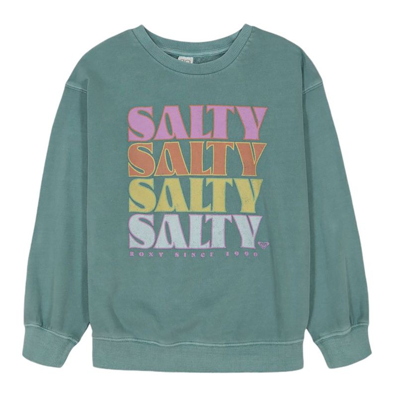 Roxy-Salty-Oversized-Crew---Girls--Mineral-Blue