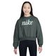 Nike Sportswear Club Fleece Boxy Crew-neck Sweatshirt - Girls' Vintage Green / Green Frost