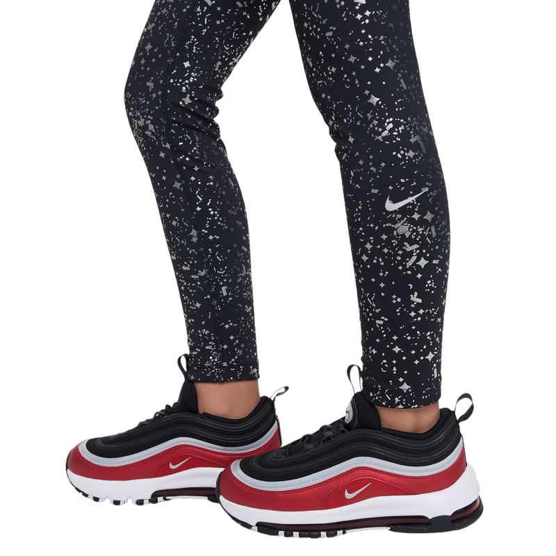 Nike-Nike-One-Dri-fit-High-waisted-Legging---Girls--Black---Metallic-Silver