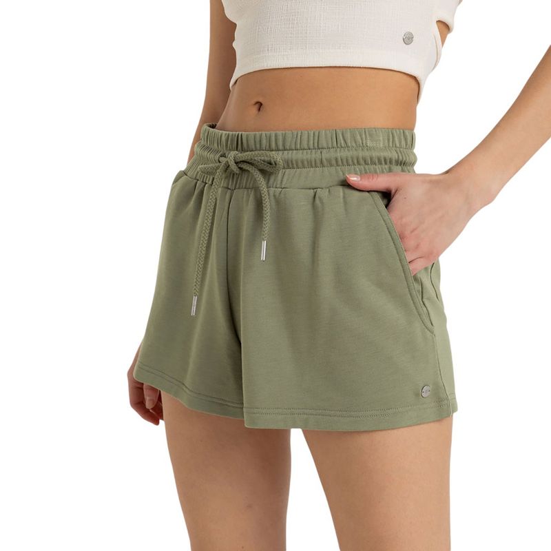 Roxy Surfing By Moonlight Elastic Waist Shorts - Women's Oil Green