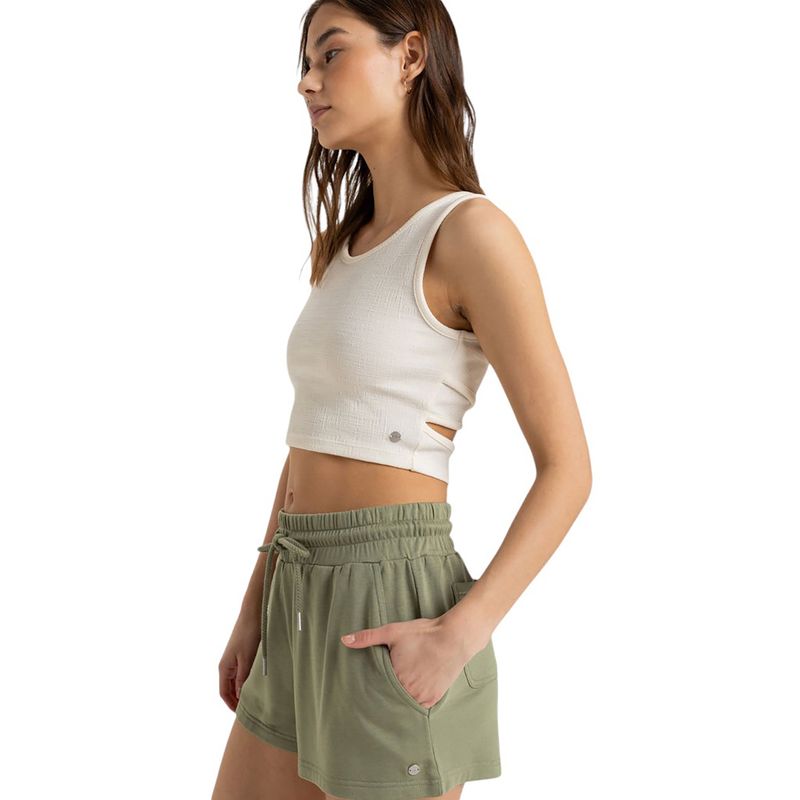 Roxy-Surfing-By-Moonlight-Elastic-Waist-Shorts---Women-s-Oil-Green