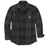 Carhartt-Loose-Fit-Heavyweight-Flannel-Long-Sleeve-Plaid-Shirt---Men-s-Black