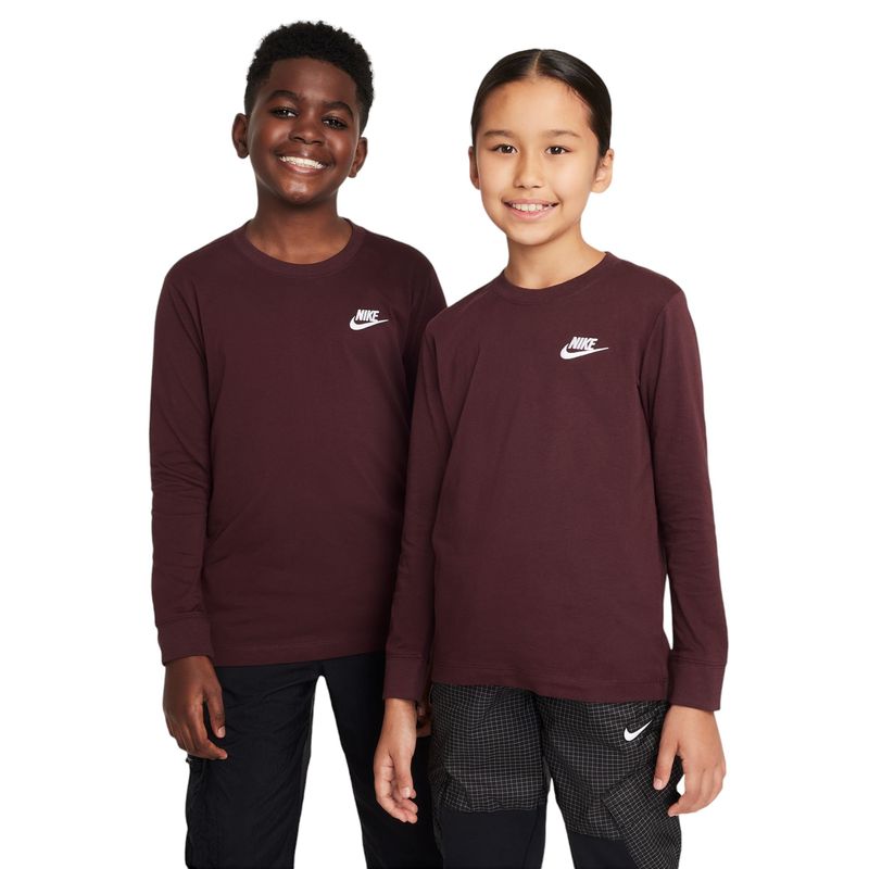 Nike-Big-Kids--Long-Sleeve-Shirt---Youth-Burgundy-Crush