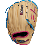 Wilson-Glove-A2000-Gotm-August-2024-Blonde---Sky-Blue---Pink