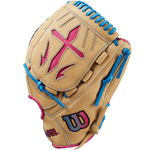 Wilson-Glove-A2000-Gotm-August-2024-Blonde---Sky-Blue---Pink