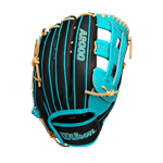 Wilson-A2000-Pf50ss-12.25”-Outfield-Baseball-Glove-Fall-2024-Teal---Black-SuperSkin---Yellow