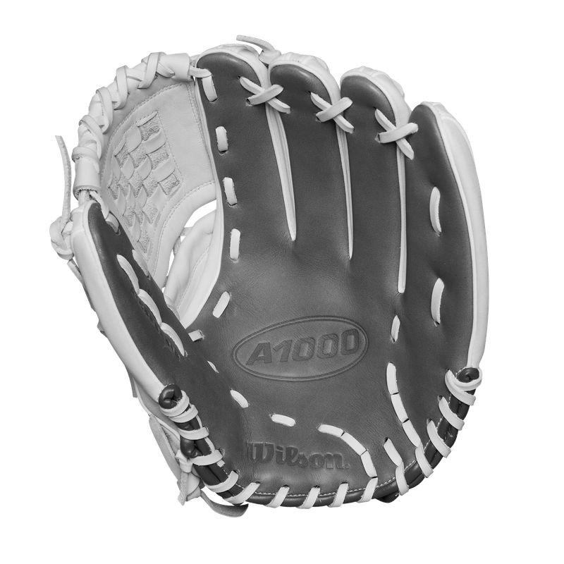 Wilson-A1000-P12-Pitcher’s-Fastpitch-Softball-Glove-Steeled-Grey---White---Black