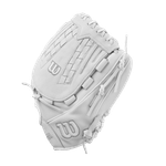 Wilson-A1000-V125-12.5”-Outfield-Fastpitch-Softball-Glove-Fall-2024-White---Silver