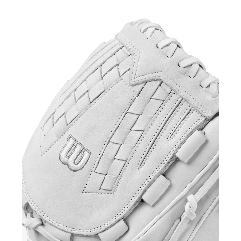 Wilson-A1000-V125-12.5”-Outfield-Fastpitch-Softball-Glove-Fall-2024-White---Silver