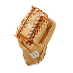 Wilson-Steven-Kwan-A2000-SK38-GM-Outfield-Baseball-Glove-Fall-2024-Blonde---Blonde-SuperSkin---Saddle-Tan---White