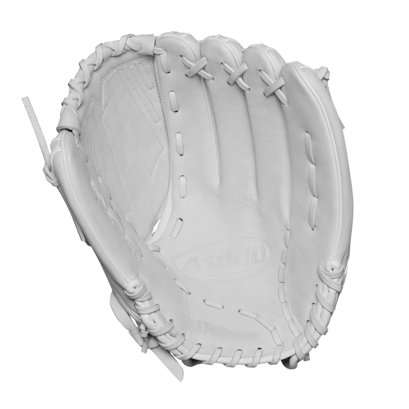 Wilson-A1000-V125-12.5”-Outfield-Fastpitch-Softball-Glove-Fall-2024-White---Silver