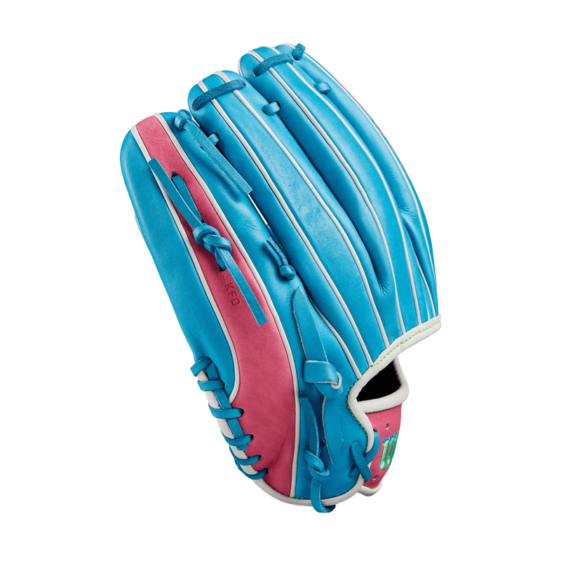 Wilson-A2000®-1785-11.75”-Infield-Baseball-Glove-Fall-2024-Tropical-Blue---Flamingo-Pink---Bright-Green