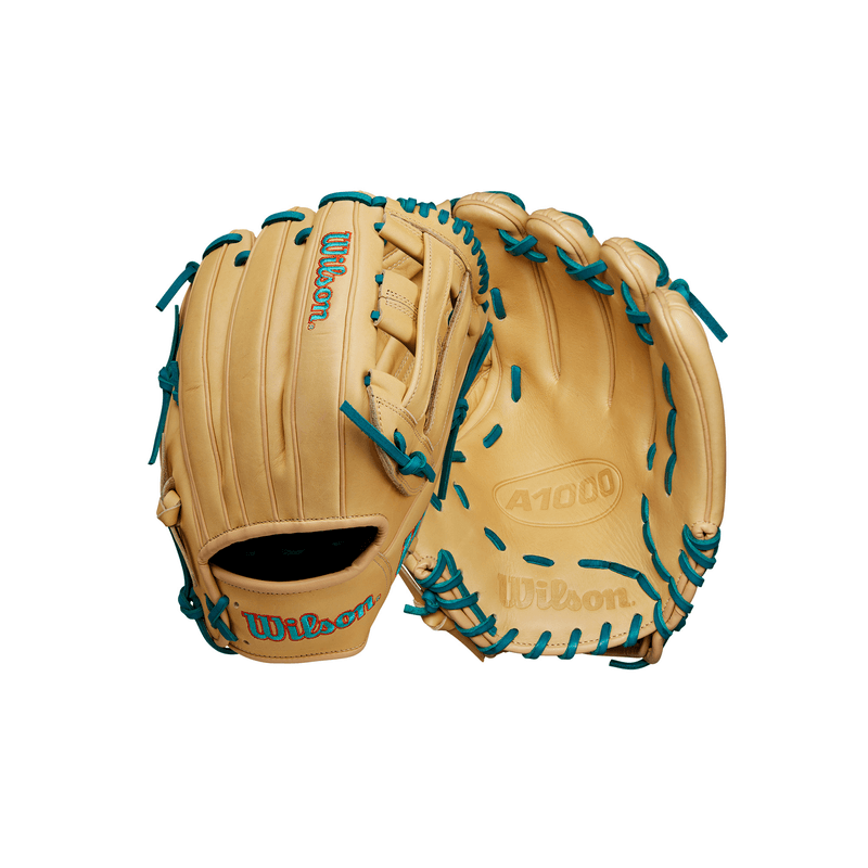 Wilson-A1000-Dw5-12--Infield-Baseball-Glove-Blonde---Teal---Orange