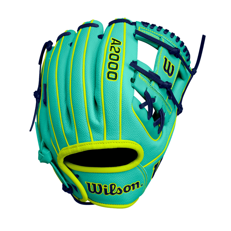 Wilson-Fall-2024-A2000-DP15SS-Infield-Baseball-Glove-Seafoam---Seafoam-SuperSkin---Optic-Yellow