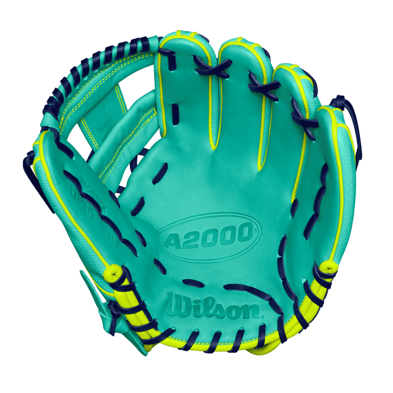 Wilson-Fall-2024-A2000-DP15SS-Infield-Baseball-Glove-Seafoam---Seafoam-SuperSkin---Optic-Yellow