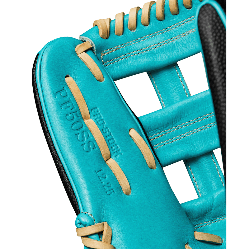 Wilson-A2000-Pf50ss-12.25”-Outfield-Baseball-Glove-Fall-2024-Teal---Black-SuperSkin---Yellow