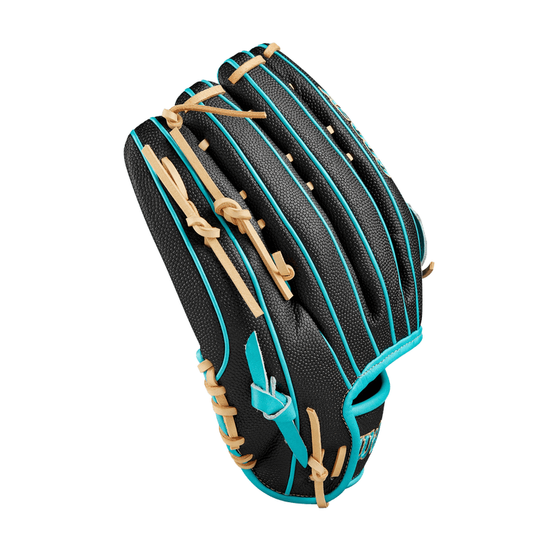 Wilson-A2000-Pf50ss-12.25”-Outfield-Baseball-Glove-Fall-2024-Teal---Black-SuperSkin---Yellow