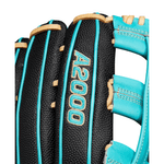 Wilson-A2000-Pf50ss-12.25”-Outfield-Baseball-Glove-Fall-2024-Teal---Black-SuperSkin---Yellow