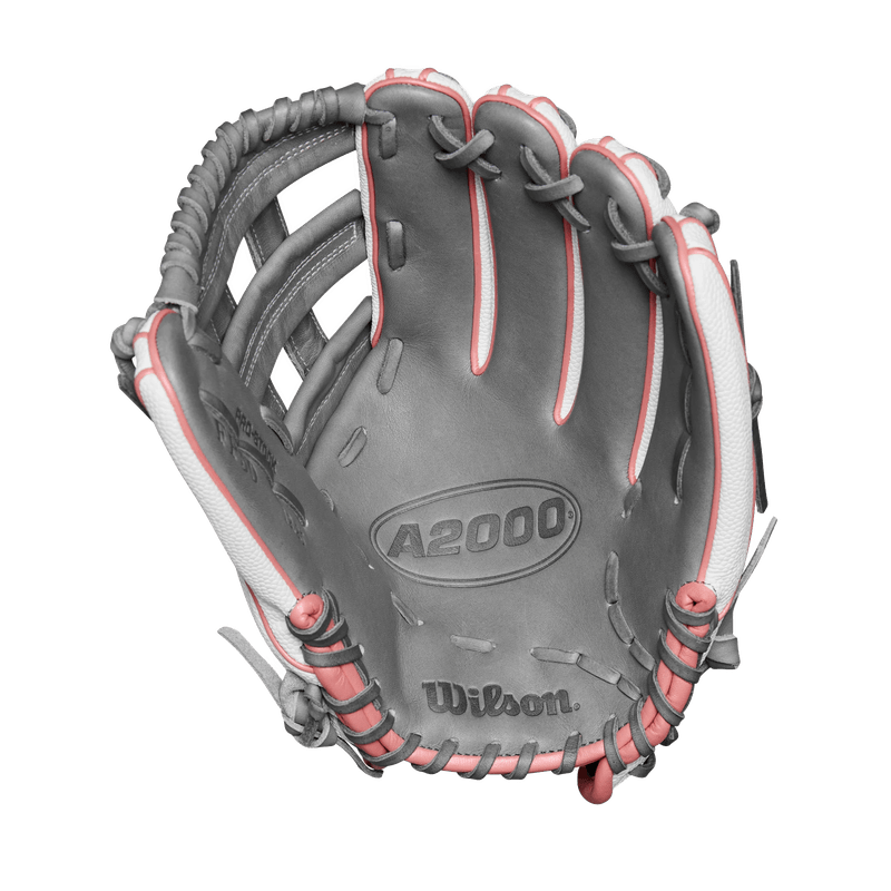 Wilson-A2000-FP50SS-Outfield-Fastpitch-Glove-Fall-2024-Grey---White-SuperSkin---Sky-Blue