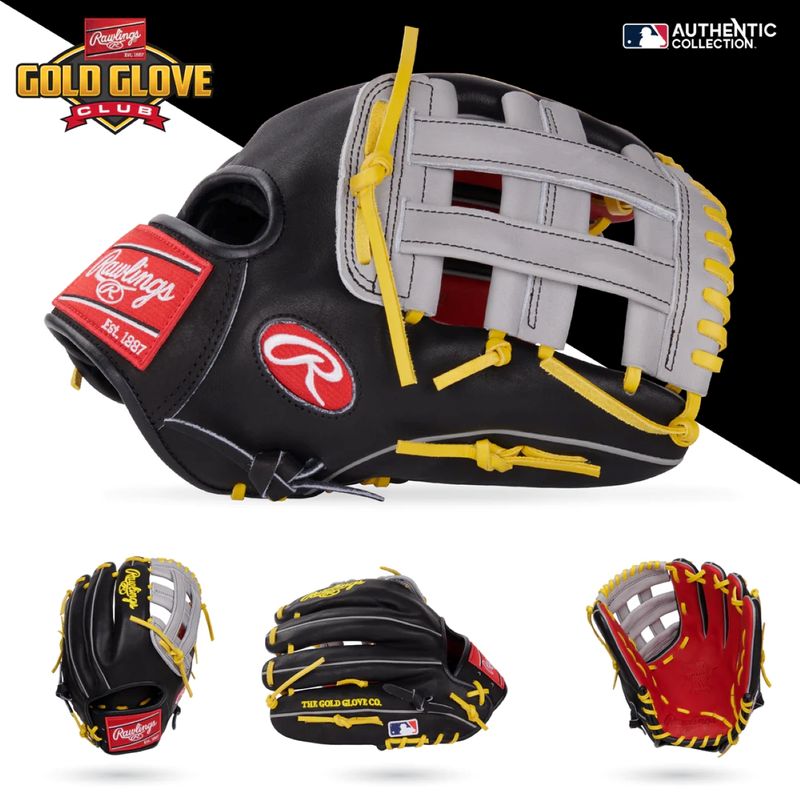 Rawlings-Sporting-Goods-Heart-Of-Hide-RGGC-Glove-August-2024-Black---Red---Grey---Yellow