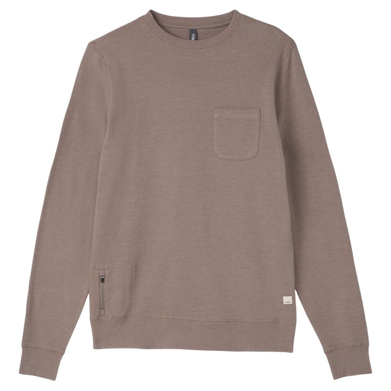 Vuori-Jeffreys-Pullover-Shirt---Men-s-Walnut-Heather