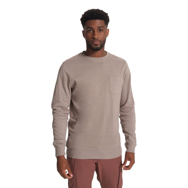 Vuori-Jeffreys-Pullover-Shirt---Men-s-Walnut-Heather