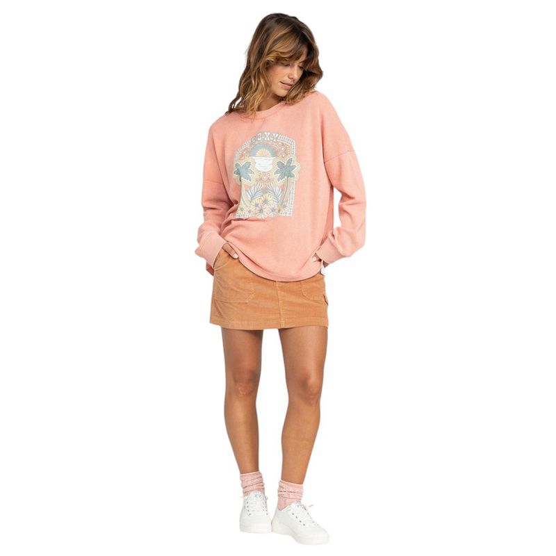 Roxy-East-Side-Long-sleeve-Crew-Neck-Sweatshirt-Terra-Cotta