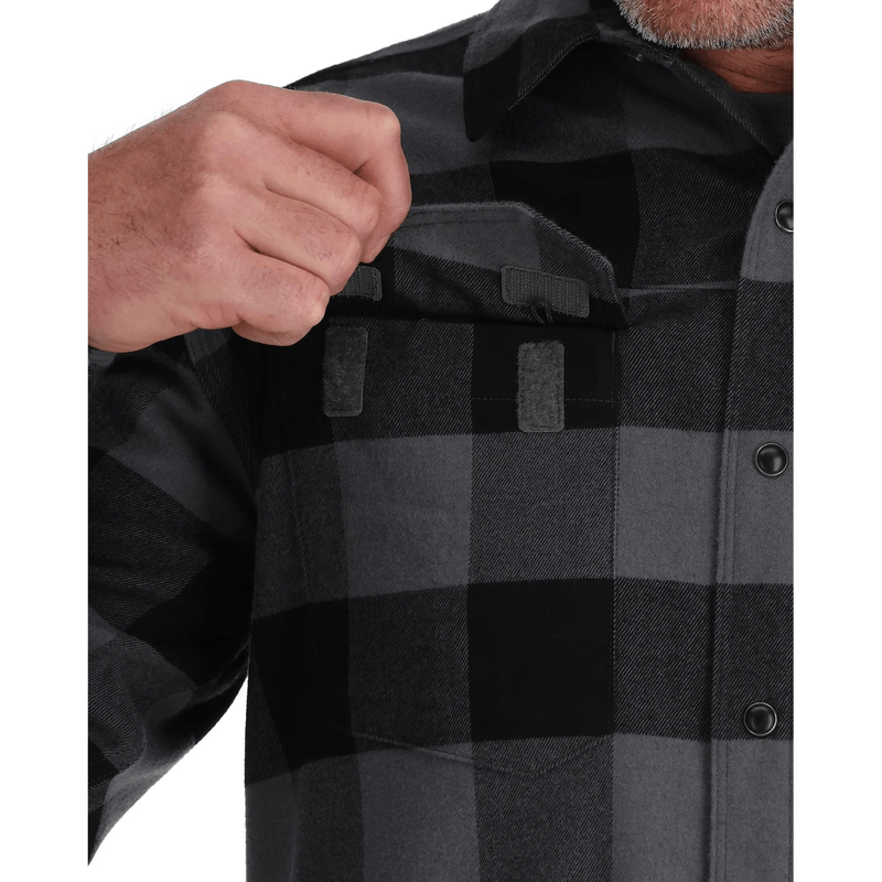 Simms Gallatin Flannel Fishing Shirt - Men's Slate Buffalo Check
