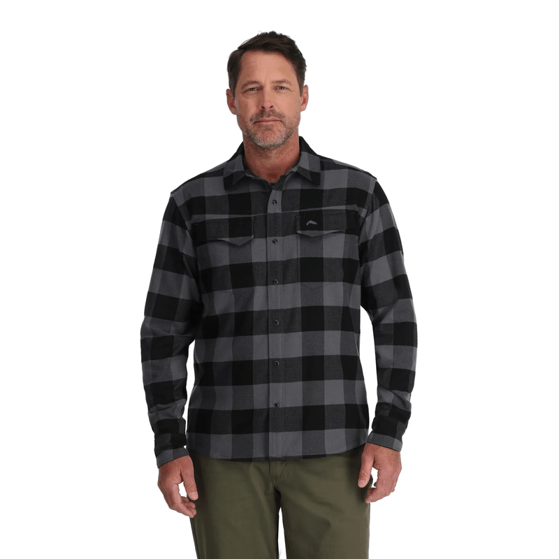 Simms Gallatin Flannel Fishing Shirt - Men's Slate Buffalo Check