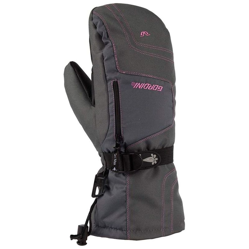 Gordini-Ultra-Drimax-Gauntlet-Mitten---Youth-Dark-Grey---Deep-Pink