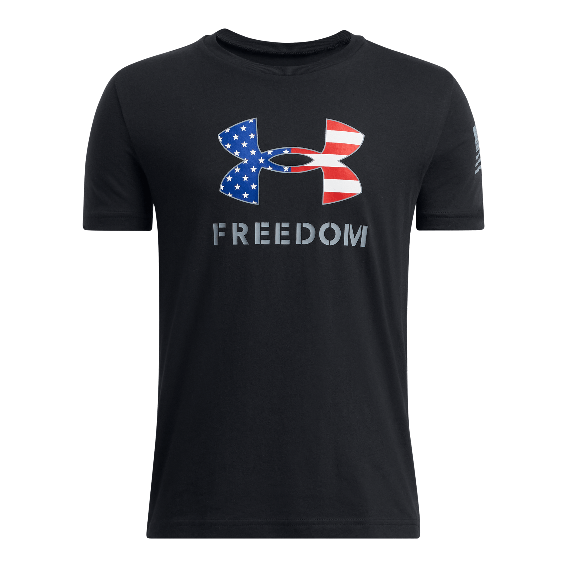 UNDER B UA FREEDOM BIG LOGO SS TEE Black/Steel