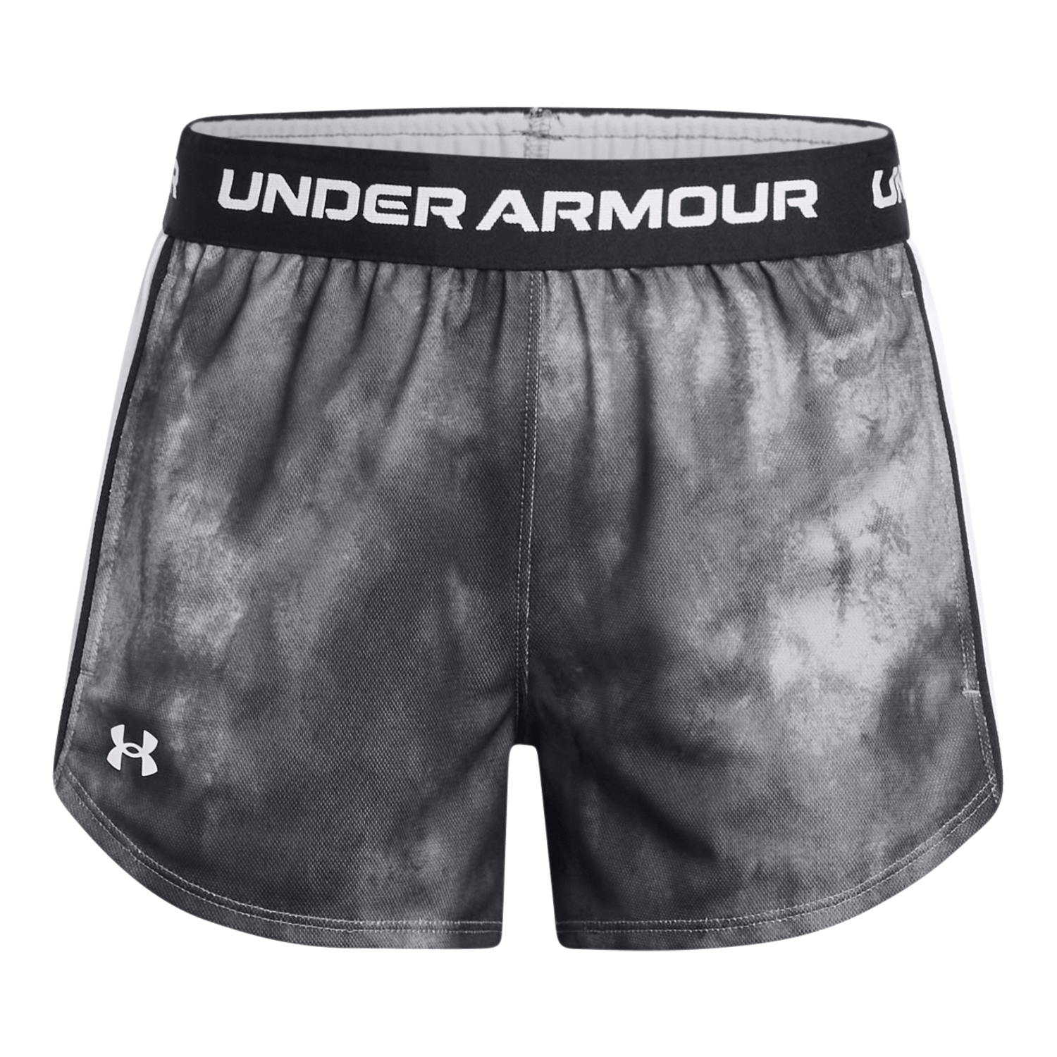 UNDER G TECH PLAY UP PRINT SHORT Black/Steel/White