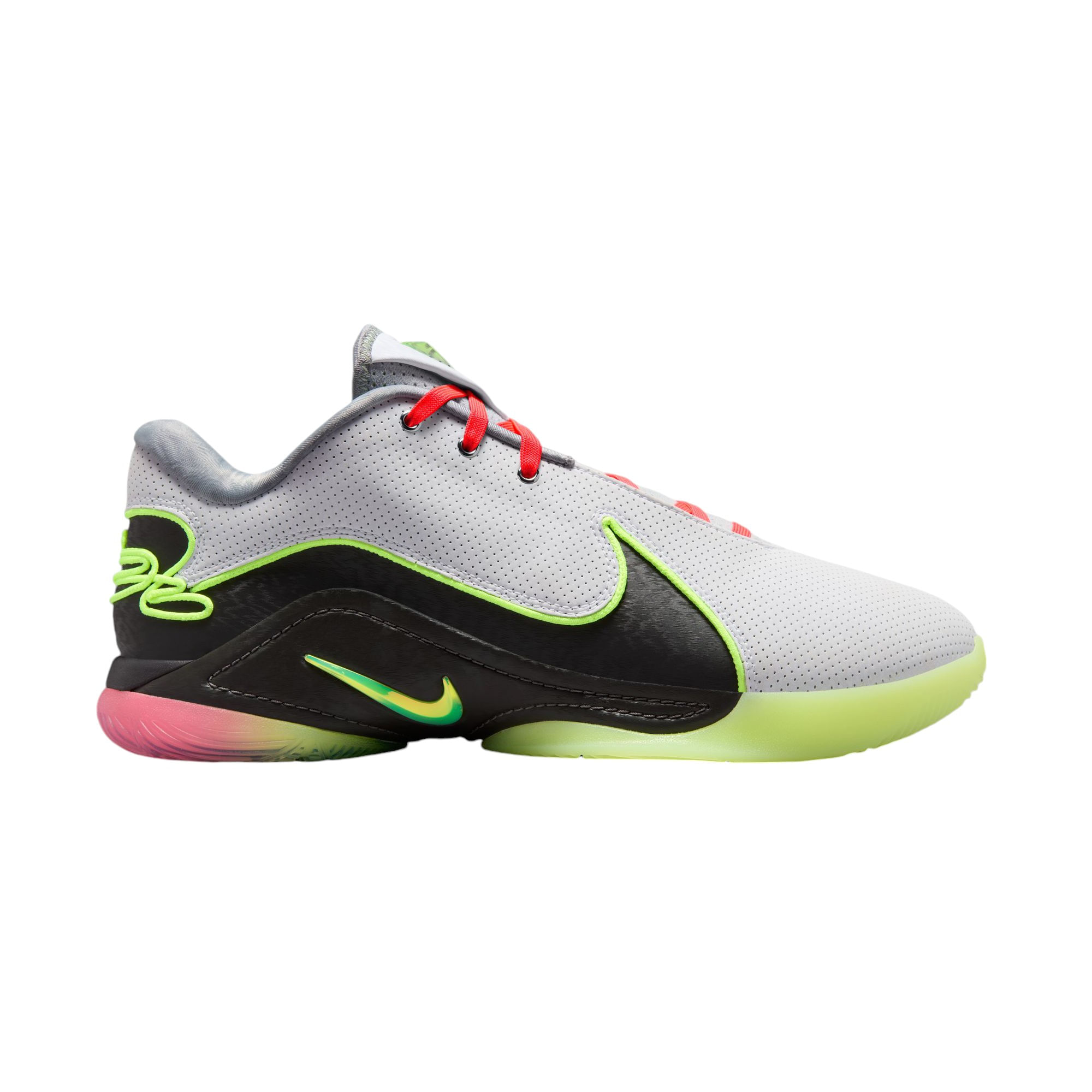 NIKE LEBRON XXII White / Volt Glow / Medium Ash / Hot Lava