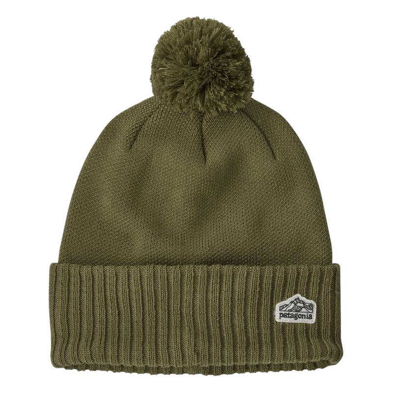 Patagonia Powder Town Beanie - Women's Line Logo Ridge Patch / Wyoming Green