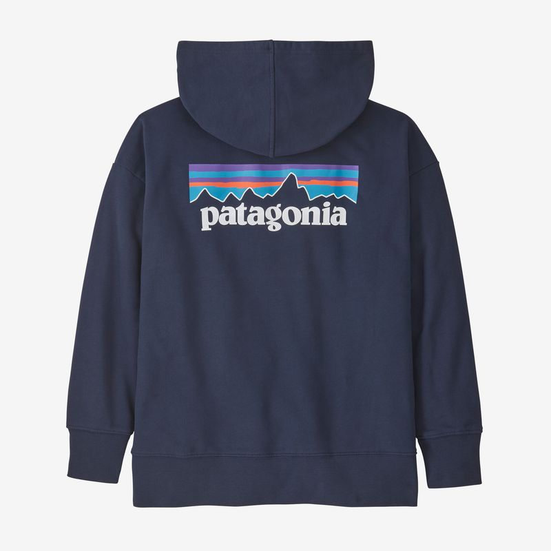 Patagonia-Hoody-Sweatshirt---Kids--P-6-Logo---New-Navy