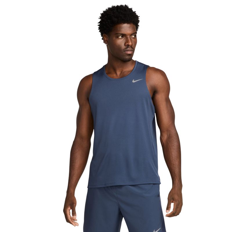 Nike-Dri-FIT-Miler-Running-Tank---Men-s-Thunder-Blue---Reflective-Silv