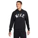 Nike Swoosh French Terry Pullover Hoodie - Men's Black / Black / White