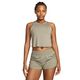 Nike Dri-FIT Cropped Tank Top - Women's Light Army / Black