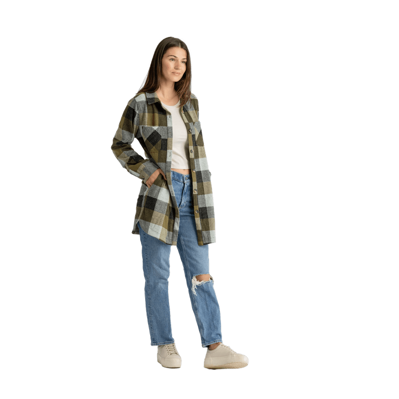 Liv-Outdoor-Lichen-Stretch-Flannel-Tunic-Green-Plaid