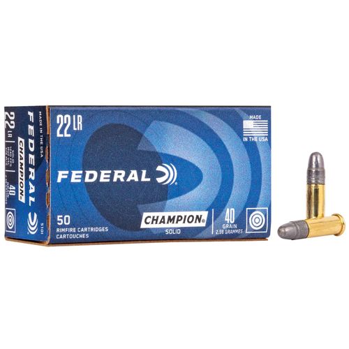 Federal Champion Training 22 Long Rifle 40 Grain LRN Ammunition