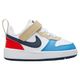 Nike Court Borough Low Recraft Shoe - Toddler White / Thunder Blue / Light Crimson