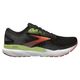 Brooks Ghost 16 GTX Running Shoe - Men's Black / Mandarin Red / Green