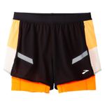 Brooks-Run-Visible-2-In-1-4--Short---Women-s-Black---Ecru---Fluoro-Flash