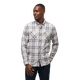 Travis Mathew Cloud Flannel Plaid Button-Up Shirt - Men's Oxford Tan / Plum