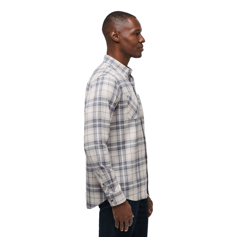 Travis-Mathew-Cloud-Flannel-Plaid-Button-Up-Shirt---Men-s-Oxford-Tan---Plum
