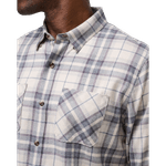 Travis-Mathew-Cloud-Flannel-Plaid-Button-Up-Shirt---Men-s-Oxford-Tan---Plum