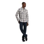 Travis-Mathew-Cloud-Flannel-Plaid-Button-Up-Shirt---Men-s-Oxford-Tan---Plum