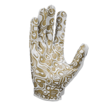 Nike Vapor Jet 8.0 Metallic Football Glove - Adult White / Metallic Gold / Metallic Gold / Metallic Gold